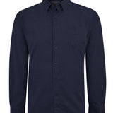 Camisa Manga Larga Algodón Orgánico Hombre Corduroy Azul RKF