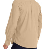 Camisa Manga Larga Algodón Orgánico Hombre Galiton Beige RKF