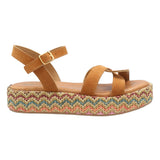 Sandalia Cuero Mujer Clavel Multicolor RKF