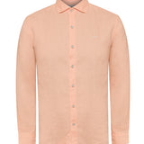 Camisa Manga Larga Lino Orgánico Hombre Linen Rosado RKF