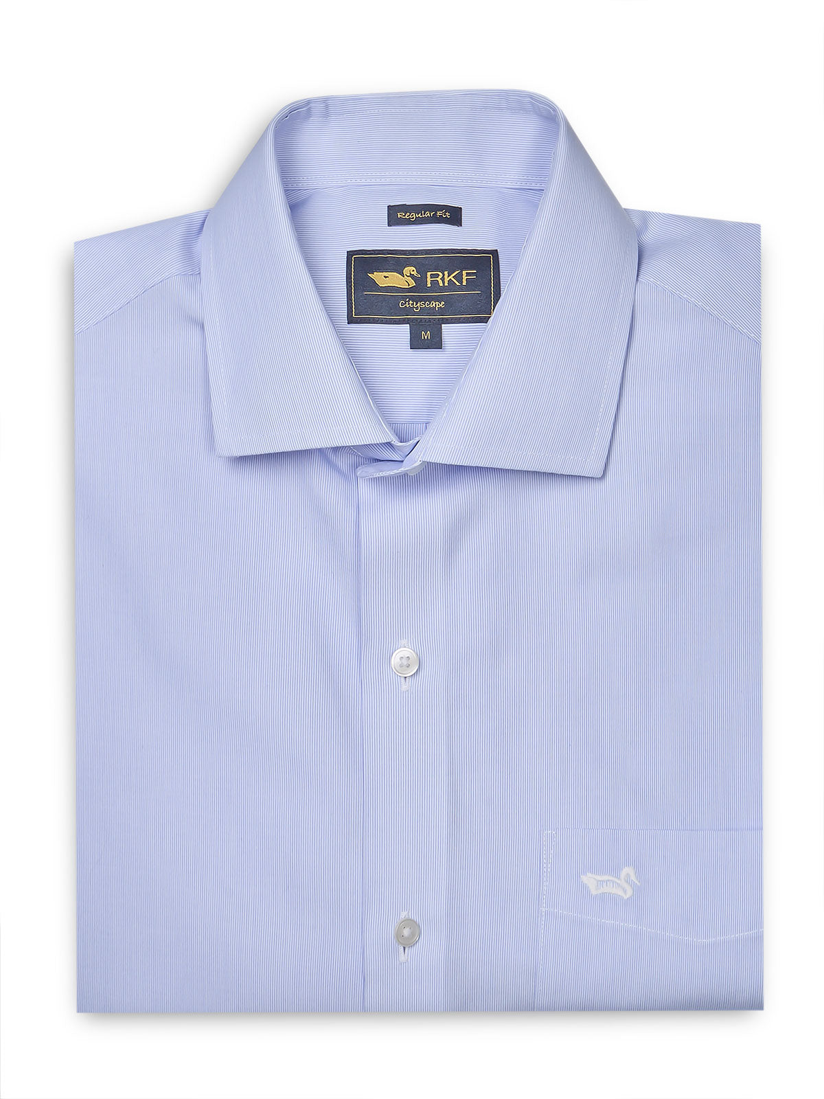 Camisa Manga Larga Algodón Hombre Wf Pc Azul RKF