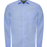 Camisa Manga Larga Algodón Hombre Easysolid Azul RKF