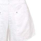 Short Lino Orgánico Mujer Vendres Blanco RKF