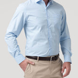 Camisa Manga Larga Algodón Hombre Easysolid Azul RKF