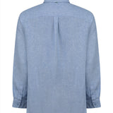 Camisa Manga Larga Hombre Claslinen Azul RKF