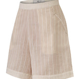 Short Lino Orgánico Mujer Huron Beige RKF