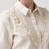 Remera Manga Larga Algodón Orgánico Mujer Margat Blanco RKF