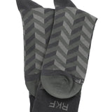 Medias Bamboo Hombre Rfi26H C Zigzag Gris RKF