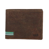 Billetera Cuero Hombre Hu Flag Marrón RKF