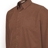 Camisa Manga Larga Algodón Orgánico Hombre Corduroy Naranja RKF