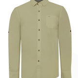 Camisa Manga Larga Algodón Orgánico Hombre Galiton Verde RKF