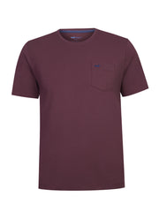 Remera Algodón Orgánico Hombre Basicpoc Bordó RKF