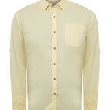 Camisa Manga Larga Algodón Orgánico Hombre Galiton Amarillo RKF