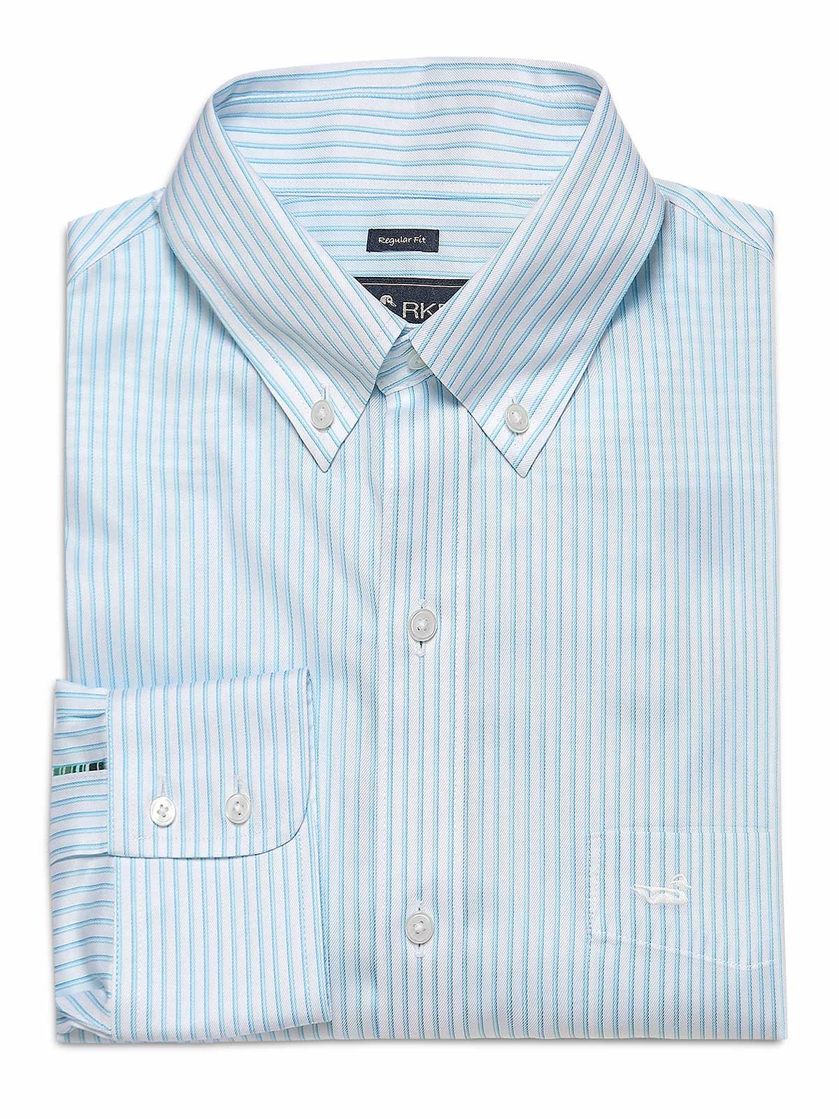 Camisa Manga Larga Algodón Hombre Wf Pb Azul RKF