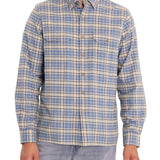 Camisa Manga Larga Algodón Orgánico Hombre Padua Azul RKF