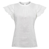 Blusa Manga Corta Algodón Orgánico Mujer Filka Blanco RKF