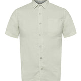 Camisa Manga Corta Lino Orgánico Hombre Linenshort Verde RKF