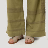 Pantalon Lino Orgánico Mujer Ava Crema RKF