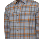 Camisa Manga Larga Algodón Orgánico Hombre Flannel Azul RKF