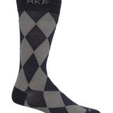 Medias Bamboo Hombre Rfi26H C Rombos Azul RKF