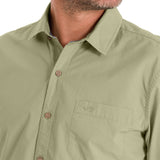 Camisa Manga Larga Algodón Orgánico Hombre Galiton Verde RKF