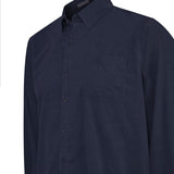 Camisa Manga Larga Algodón Orgánico Hombre Corduroy Azul RKF