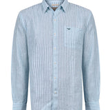 Camisa Manga Larga Hombre Linstripe Azul RKF
