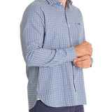 Camisa Manga Larga Algodón Hombre Wool Azul Navy RKF
