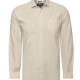 Camisa Manga Larga Algodón Hombre Flasquare Beige RKF
