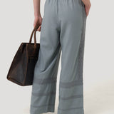 Pantalon Lino Orgánico Mujer Fuji Celeste RKF