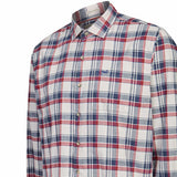 Camisa Manga Larga Algodón Orgánico Hombre Flannel Azul Navy RKF