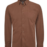 Camisa Manga Larga Algodón Orgánico Hombre Corduroy Naranja RKF