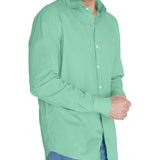 Camisa Manga Larga Algodón Orgánico Hombre Soft Verde RKF