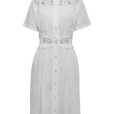 Vestido Lino Orgánico Mujer Geneva Blanco RKF