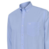 Camisa Manga Larga Algodón Hombre Wf Pb Azul RKF