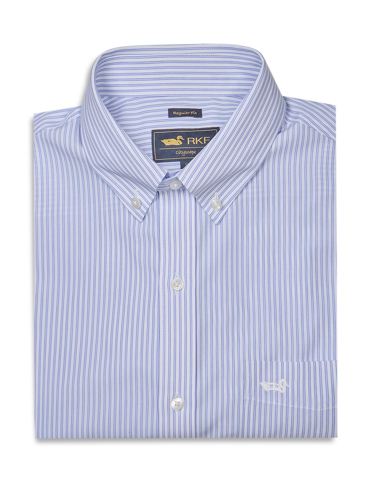 Camisa Manga Larga Algodón Hombre Wf Pb Celeste RKF