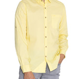 Camisa Manga Larga Algodón Orgánico Hombre Galiton Amarillo RKF