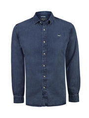 Camisa Manga Larga Hombre Tencel Azul RKF