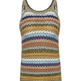 Remera Sin Mangas Algodón Orgánico Mujer Mar Multicolor RKF