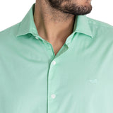 Camisa Manga Larga Algodón Orgánico Hombre Soft Verde RKF