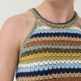 Remera Sin Mangas Algodón Orgánico Mujer Mar Multicolor RKF