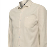Camisa Manga Larga Algodón Hombre Flasquare Beige RKF