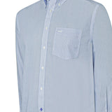 Camisa Manga Larga Algodón Hombre Wf Pb Azul RKF
