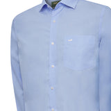 Camisa Manga Larga Algodón Hombre Easysolid Azul RKF