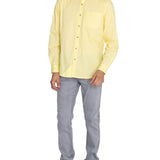 Camisa Manga Larga Algodón Orgánico Hombre Galiton Amarillo RKF