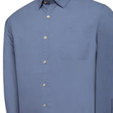 Camisa Manga Larga Algodón Orgánico Hombre Galiton Azul RKF
