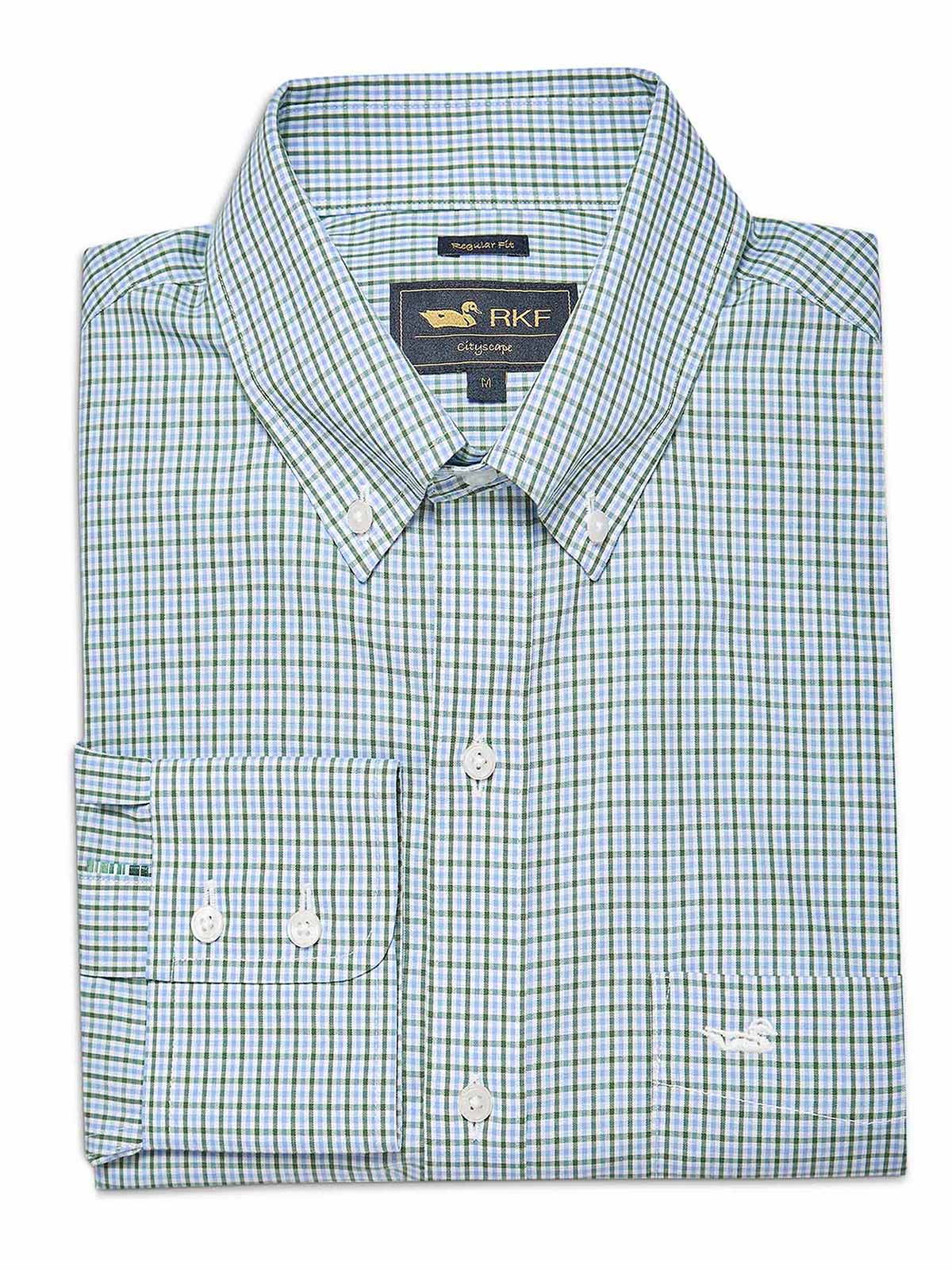 Camisa Manga Larga Algodón Hombre Wf Pb Azul RKF