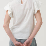 Blusa Manga Corta Algodón Orgánico Mujer Filka Blanco RKF
