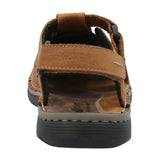 Sandalia Cuero Hombre Riqui Café RKF
