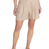 Short Lino Orgánico Mujer Rout Crema RKF